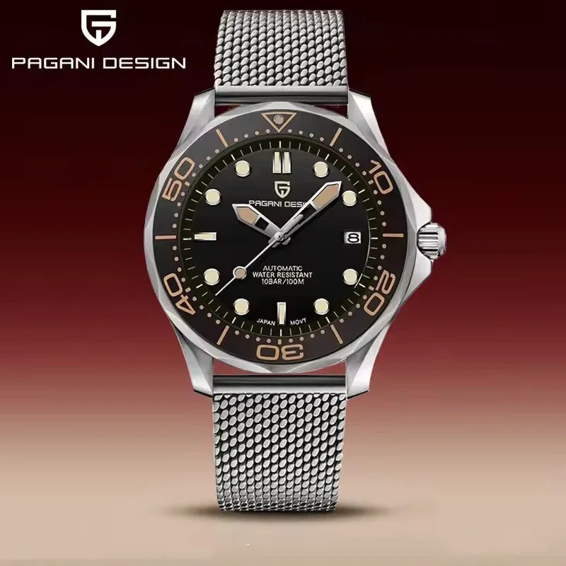PAGANI DESIGN Mechanical luxury Ceramic Bezel Man watch Sapphire Date Luminous Watch Japan Movt Stainless Steel Mens Watches
PAGANI DESIGN Mechanical luxury Ceramic Bezel Man watch Sapphire Date Luminous Watch Japan Movt Stainless Steel Mens Watches