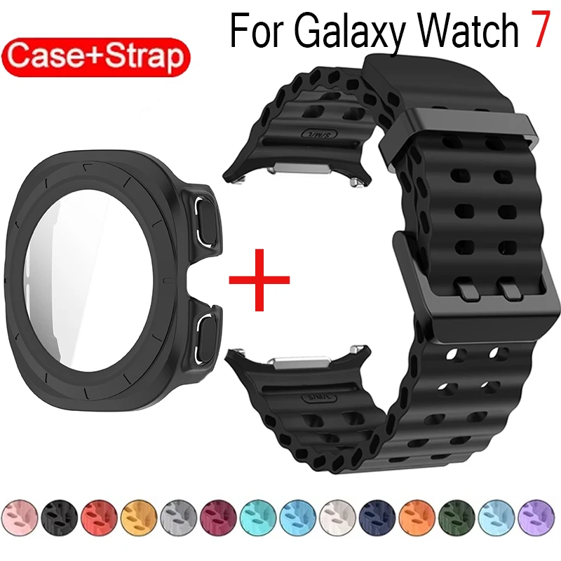 Чехол из закаленного стекла + ремешок для Samsung Galaxy Watch Ultra 47 мм, силиконовый ремешок для Galaxy Watch Ultra, защитный чехол для ремешка 47 мм
Чехол из закаленного стекла + ремешок для Samsung Galaxy Watch Ultra 47 мм, силиконовый ремешок для Galaxy Watch Ultra, защитный чехол для ремешка 47 мм