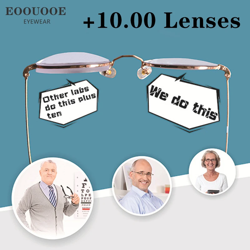 Ultrathin +10+15.00 Double Sided Composite Hyperopia Lenses Optical Prescription Glasses Single Vision Recipe Reading Eyewear
Ultrathin +10+15.00 Double Sided Composite Hyperopia Lenses Optical Prescription Glasses Single Vision Recipe Reading Eyewear