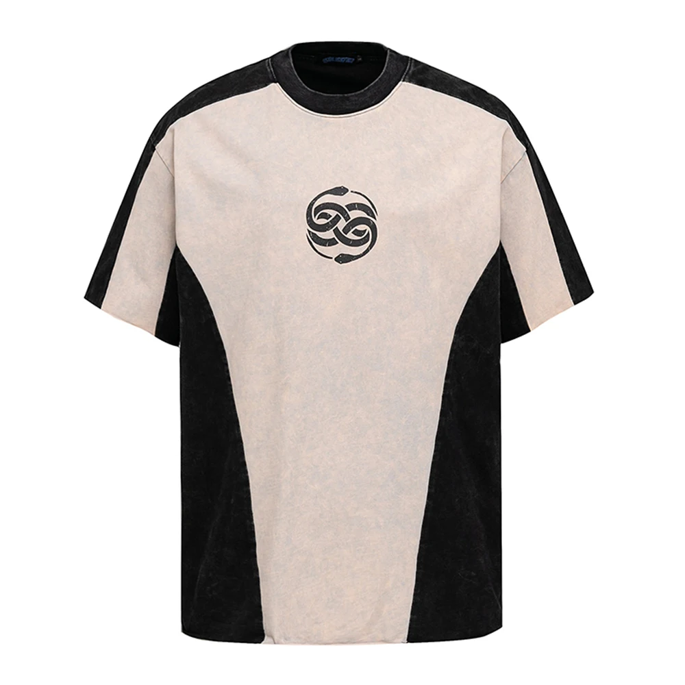 Summer Contrast Color Short Sleeve Loose T-shirt for Men and Women Streetwear Patchwork Baggy Cotton Top Tees Oversized
Summer Contrast Color Short Sleeve Loose T-shirt for Men and Women Streetwear Patchwork Baggy Cotton Top Tees Oversized