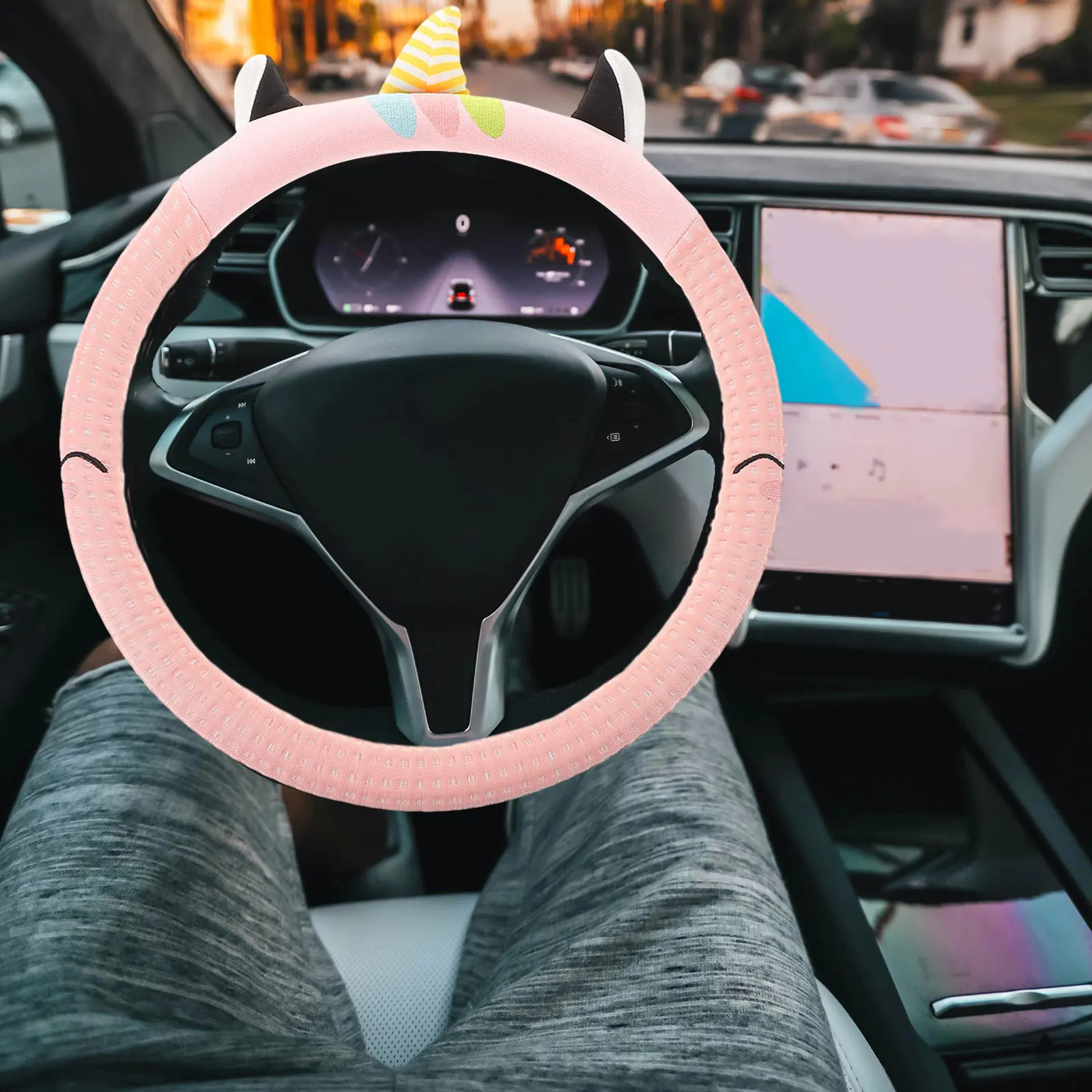 Steering Wheel Cover Cute Cat Ears Universal Fit Breathable Ice Silk Soft Non-Slip Car Interior Accessories For Women Girls
Steering Wheel Cover Cute Cat Ears Universal Fit Breathable Ice Silk Soft Non-Slip Car Interior Accessories For Women Girls