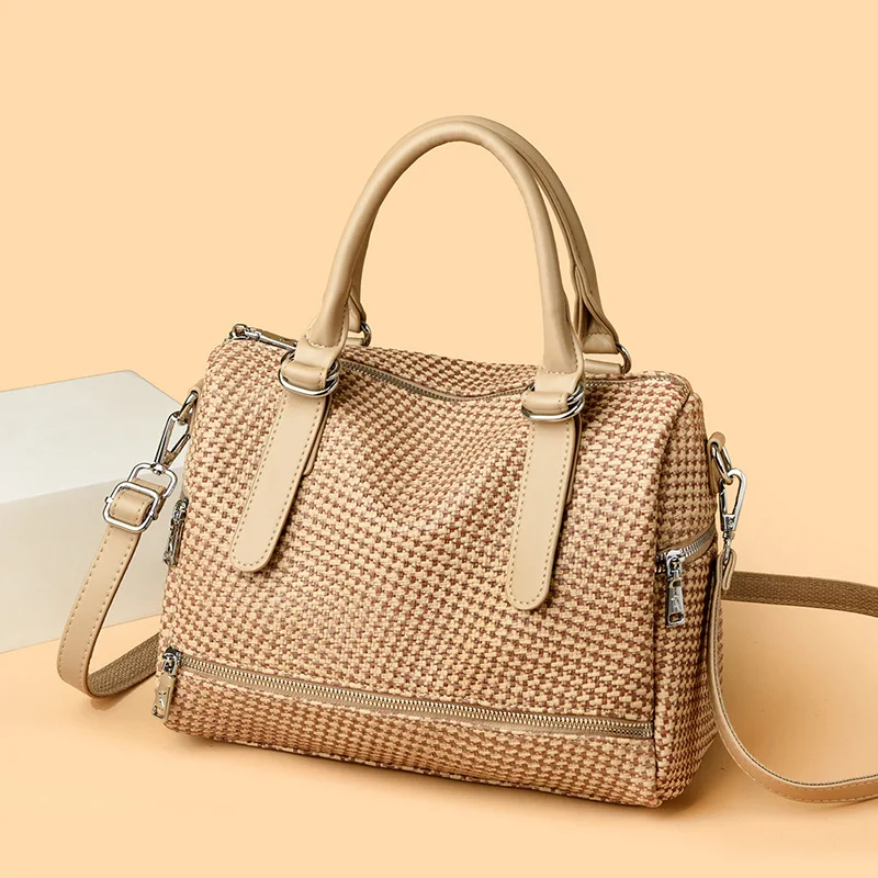 2026 Luxury Design Woven Brand Women's Boston Handbag Fashion High End Party Basket Tote Bag Retro Large Capacity Crossbody Bag
2026 Luxury Design Woven Brand Women's Boston Handbag Fashion High End Party Basket Tote Bag Retro Large Capacity Crossbody Bag