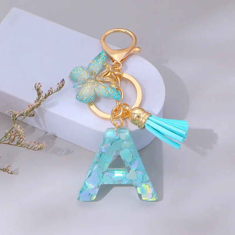 Women Bag Accessories Fashion Green Heart Glitter Letter Keychain A To M Alphabet Butterfly Tassel Pendant Bag Car Keyring
Women Bag Accessories Fashion Green Heart Glitter Letter Keychain A To M Alphabet Butterfly Tassel Pendant Bag Car Keyring