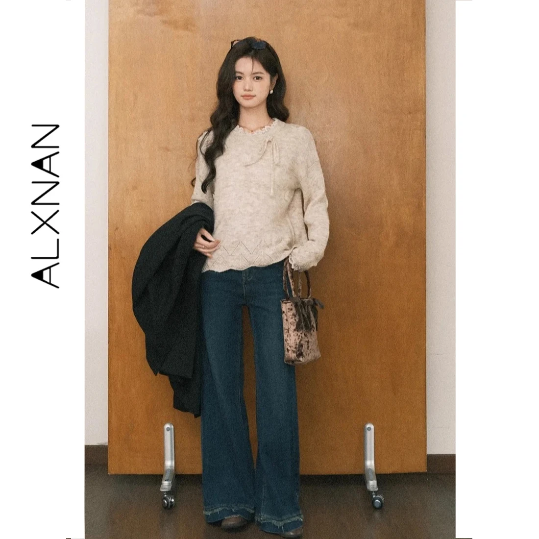 Женский свитер ALXNAN больших размеров, свободного кроя, с кружевными вставками и завязками, вязаный, 2026, мягкий, с длинными рукавами, D57913
Женский свитер ALXNAN больших размеров, свободного кроя, с кружевными вставками и завязками, вязаный, 2026, мягкий, с длинными рукавами, D57913