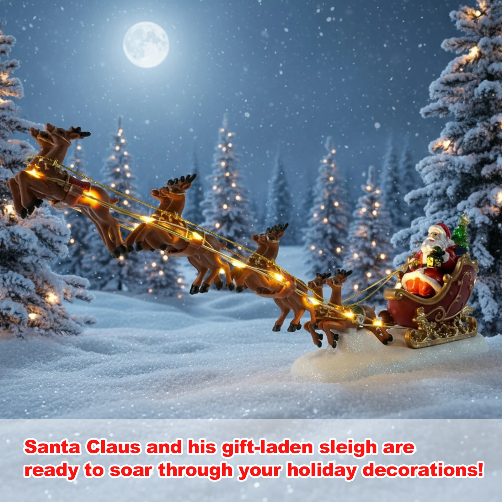 Рождественская фигурка Санта-Клауса в виде саней и оленя, светодиодная подсветка, праздничное украшение, рождественское украшение для дома, настольное украшение, подарок
Рождественская фигурка Санта-Клауса в виде саней и оленя, светодиодная подсветка, праздничное украшение, рождественское украшение для дома, настольное украшение, подарок