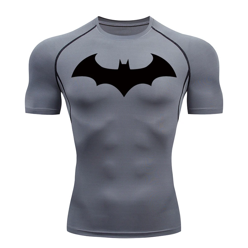 Men's Short Sleeved Gym Exercise Running T-shirt Bat Pattern Tight Fitting Shirt Summer Sports Quick Drying T-shirt
Men's Short Sleeved Gym Exercise Running T-shirt Bat Pattern Tight Fitting Shirt Summer Sports Quick Drying T-shirt