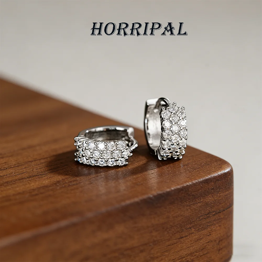 HORRIPAL D Color VVS1 Moissanite Earrings for Women Man GRA Certified S925 Sterling Silver New Hip-Hop Classics Fashion Jewelry
HORRIPAL D Color VVS1 Moissanite Earrings for Women Man GRA Certified S925 Sterling Silver New Hip-Hop Classics Fashion Jewelry