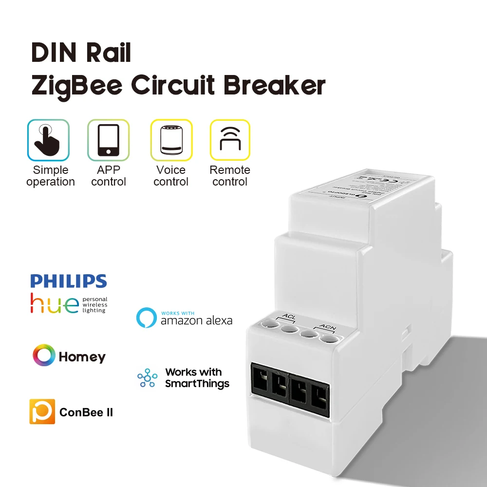 Gledopto ZigBee Pro Din Rail Circuit Breaker Power Meter Energy Monitoring Tuya Smart Life App Remote Control Power Data Display
Gledopto ZigBee Pro Din Rail Circuit Breaker Power Meter Energy Monitoring Tuya Smart Life App Remote Control Power Data Display