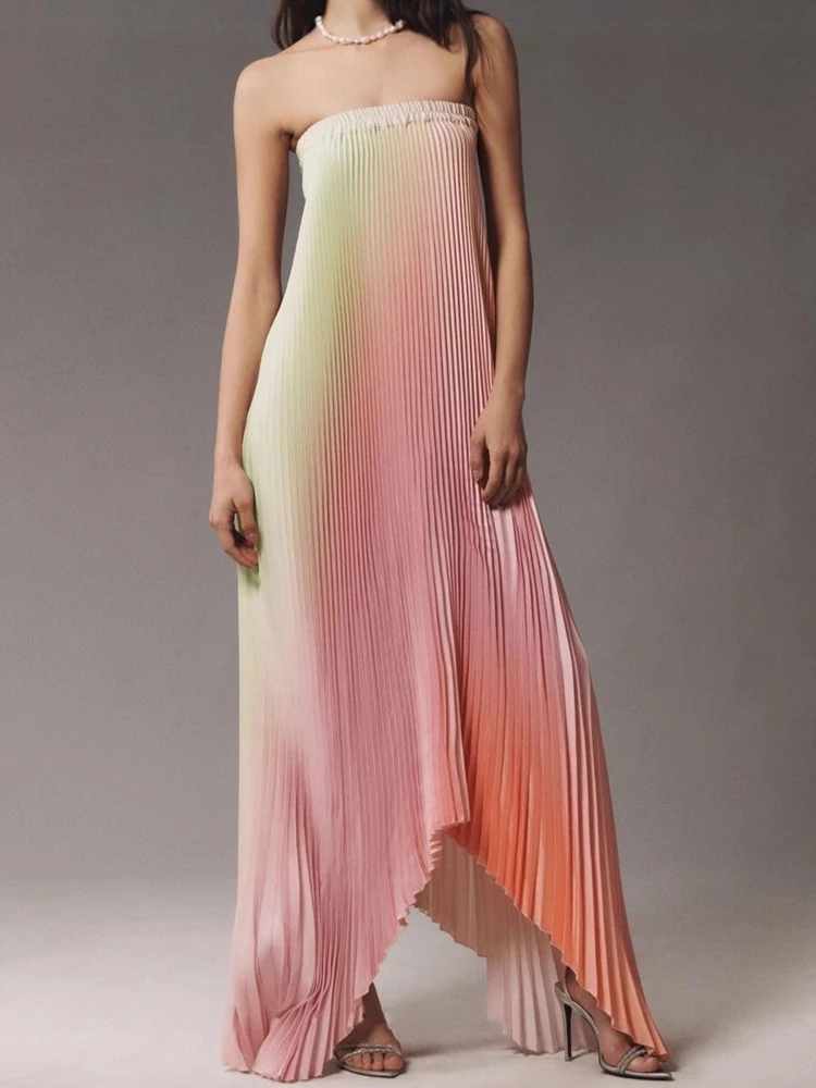 Women Summer Strapless Fashion Maxi Dress, Holiday Sleeveless Patchwork Solid Party Dress, New Backless Sexy Simple Ladies Dress
Women Summer Strapless Fashion Maxi Dress, Holiday Sleeveless Patchwork Solid Party Dress, New Backless Sexy Simple Ladies Dress