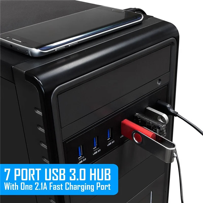 5X 7 Port USB 3.0 Hub 5Gbs 5.25Inch CD-ROM Drive Bay CD ROM Front Panel For Computer Case+USB 3.0 19-Pin Header
5X 7 Port USB 3.0 Hub 5Gbs 5.25Inch CD-ROM Drive Bay CD ROM Front Panel For Computer Case+USB 3.0 19-Pin Header
