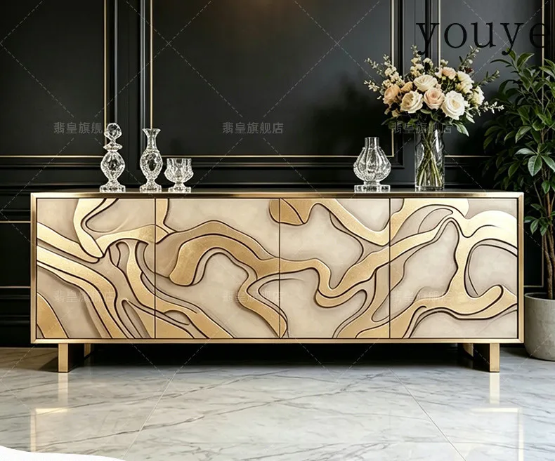 Italian light luxury dining side cabinet household living room relief gold storage locker modern villa high-end porch cabinet
Italian light luxury dining side cabinet household living room relief gold storage locker modern villa high-end porch cabinet