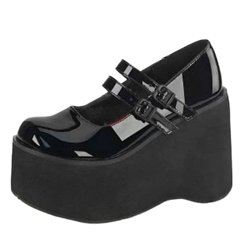 Женские туфли-лодочки на очень высоком каблуке и платформе, весенние женские сандалии на танкетке с пряжкой на ремне, классические милые женские туфли в стиле панк в стиле Лолиты
Женские туфли-лодочки на очень высоком каблуке и платформе, весенние женские сандалии на танкетке с пряжкой на ремне, классические милые женские туфли в стиле панк в стиле Лолиты