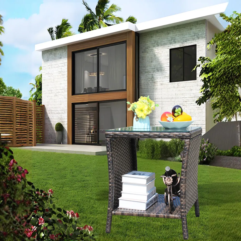 Outdoor patio Furniture 1 Coffee Table with clear tempered glass
Outdoor patio Furniture 1 Coffee Table with clear tempered glass