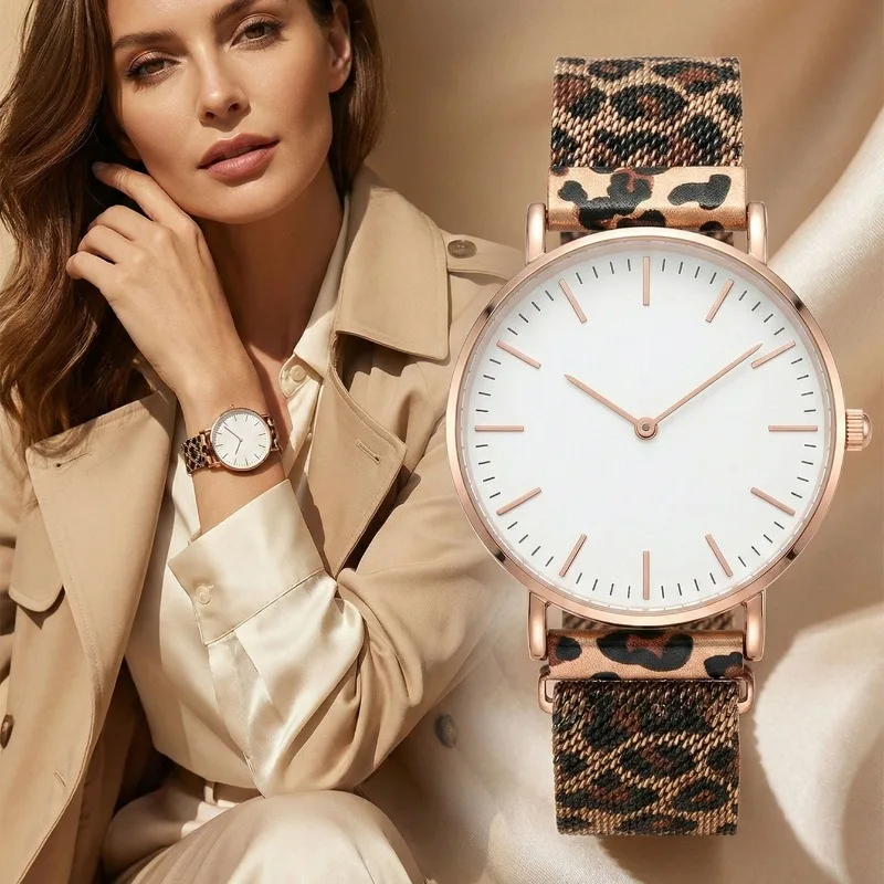 Fashion Women's Watch Simple Alloy Quartz Watches for Woman Leopard Pattern Magnetic Band Ladies Watches Clock Gift Reloj Mujer
Fashion Women's Watch Simple Alloy Quartz Watches for Woman Leopard Pattern Magnetic Band Ladies Watches Clock Gift Reloj Mujer