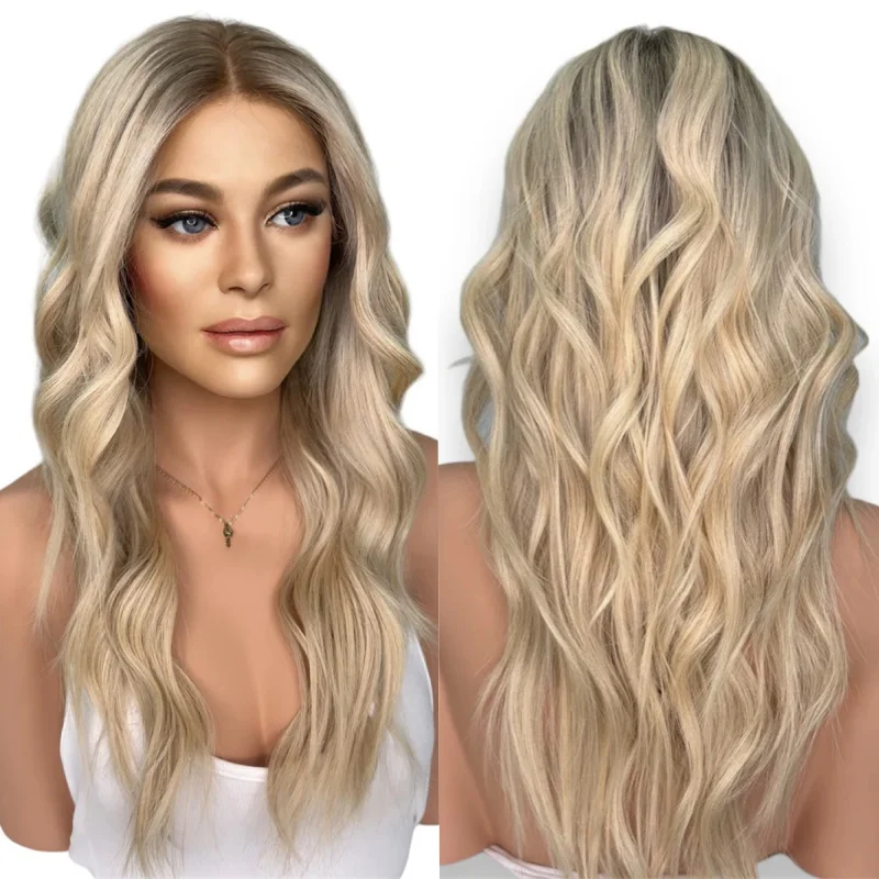 Парик для косплея на каждый день, кремовый блондин, синтетический парик спереди, с эффектом омбре, с натуральными темными корнями, женский парик с предварительно выщипанной линией волос
Парик для косплея на каждый день, кремовый блондин, синтетический парик спереди, с эффектом омбре, с натуральными темными корнями, женский парик с предварительно выщипанной линией волос