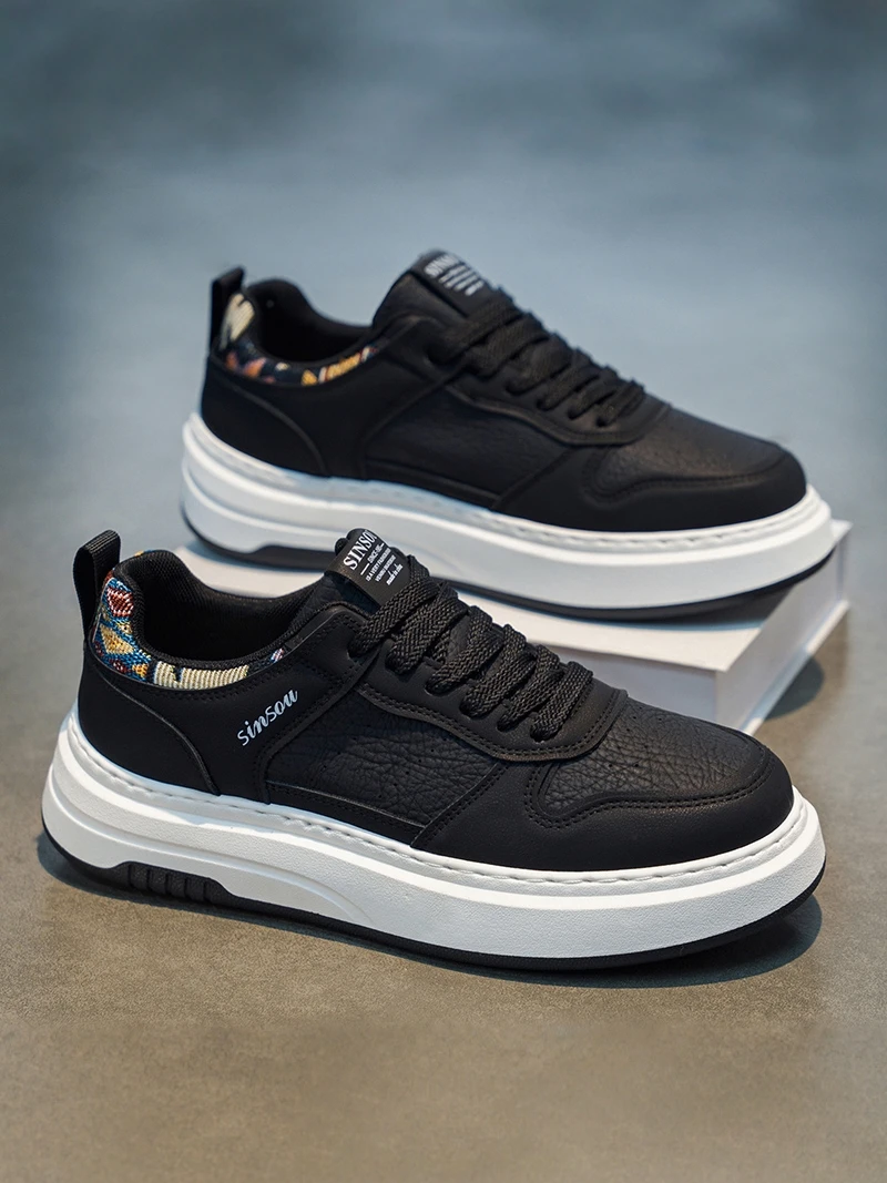 Men's Casual Thick Bottom Work Shoes Outdoor Sports Black Leather Breathable Comfortable Spring Autumn Seasonal Fashionable
Men's Casual Thick Bottom Work Shoes Outdoor Sports Black Leather Breathable Comfortable Spring Autumn Seasonal Fashionable