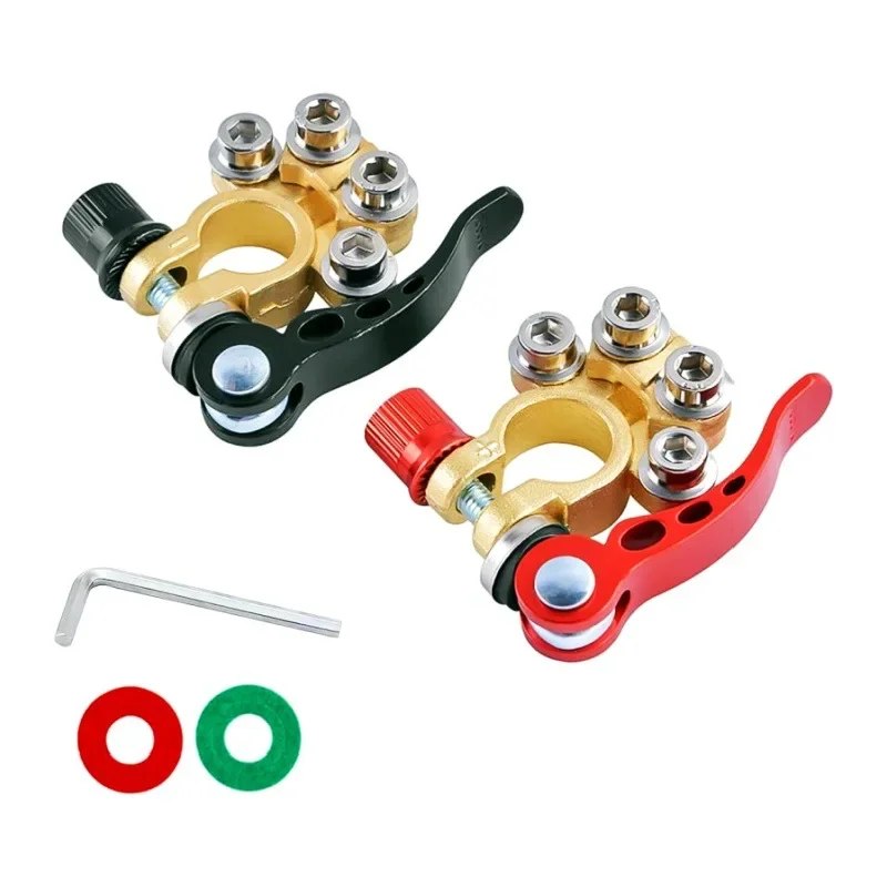Car Battery Terminal Quick Release Disconnect Battery Terminals Copper Wire Lugs Cable Clamp Screw Connection Kit for Auto Boat
Car Battery Terminal Quick Release Disconnect Battery Terminals Copper Wire Lugs Cable Clamp Screw Connection Kit for Auto Boat