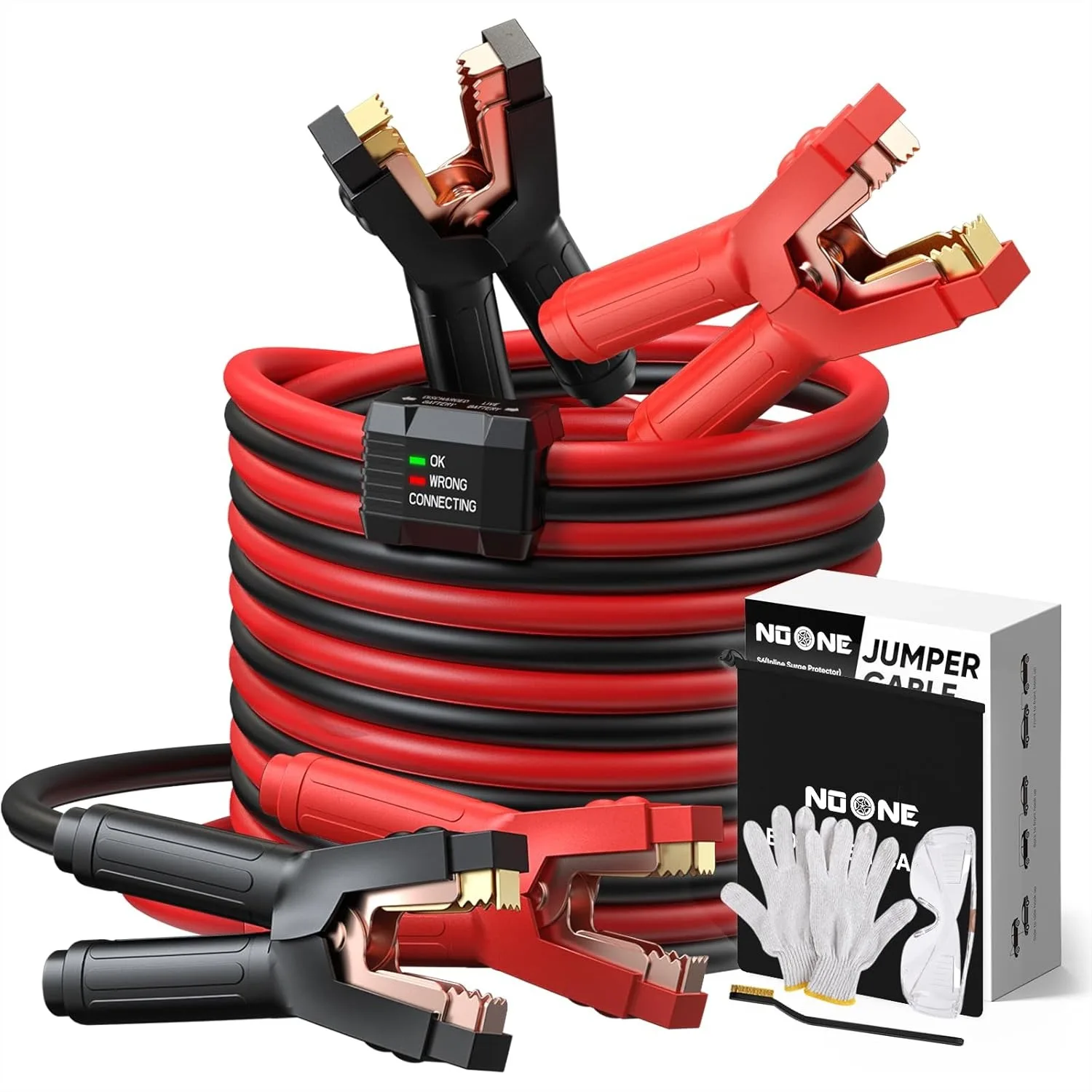 0 Gauge 25FT Heavy Duty Jumper Cables with Reverse Polarity Protection for Car SUV Truck, Booster Cables Kit with Carry Bag
0 Gauge 25FT Heavy Duty Jumper Cables with Reverse Polarity Protection for Car SUV Truck, Booster Cables Kit with Carry Bag