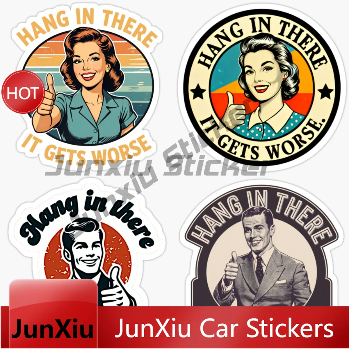 HANG IN THERE IT GETS WORSE Funny Sticker Motorcycle Laptop Truck Camper Wall Bicycle PVC Accessories Vinyl Self-adhesive Decals
HANG IN THERE IT GETS WORSE Funny Sticker Motorcycle Laptop Truck Camper Wall Bicycle PVC Accessories Vinyl Self-adhesive Decals