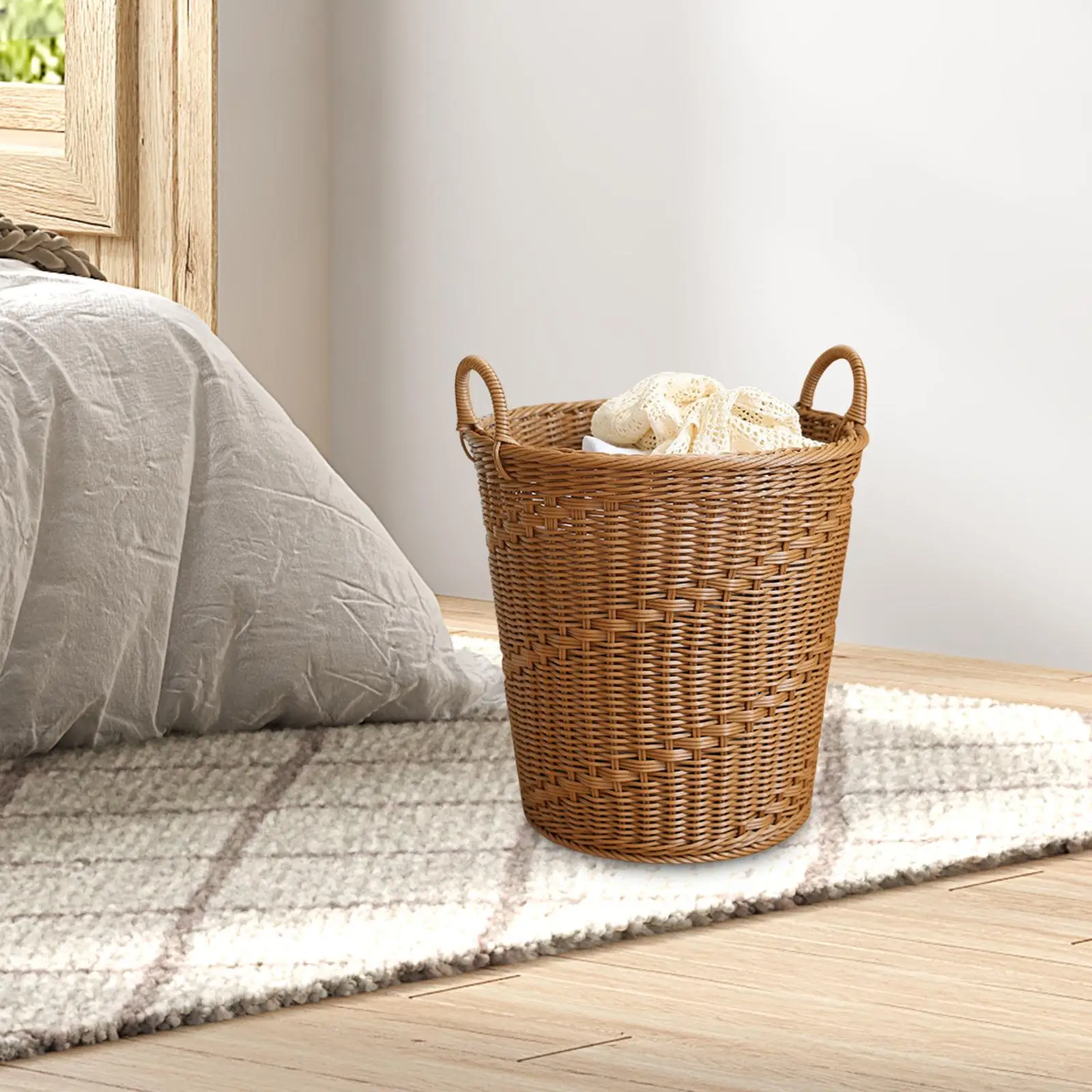 Sundries Hamper Versatile with Handles Modern Large Capacity Laundry Basket for Bedroom Travel Bathroom Laundry Room Dorm
Sundries Hamper Versatile with Handles Modern Large Capacity Laundry Basket for Bedroom Travel Bathroom Laundry Room Dorm
