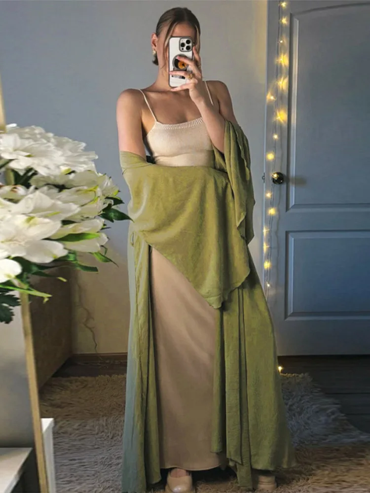 Elegant Women Long Cardigan With Belt Full Flare Sleeve V -neck Female Loose Coat 2025 Spring Autumn Fashion Lady Streetwear
Elegant Women Long Cardigan With Belt Full Flare Sleeve V -neck Female Loose Coat 2025 Spring Autumn Fashion Lady Streetwear