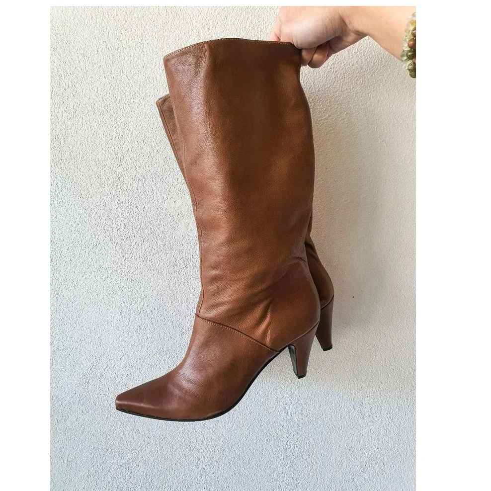 Brown Knee High Matte Leather Boots Thin Heel Pointed Toe Fashion Cool Sexy 2025 Summer Big Size Woman Shoes Zapatillas Mujer
Brown Knee High Matte Leather Boots Thin Heel Pointed Toe Fashion Cool Sexy 2025 Summer Big Size Woman Shoes Zapatillas Mujer