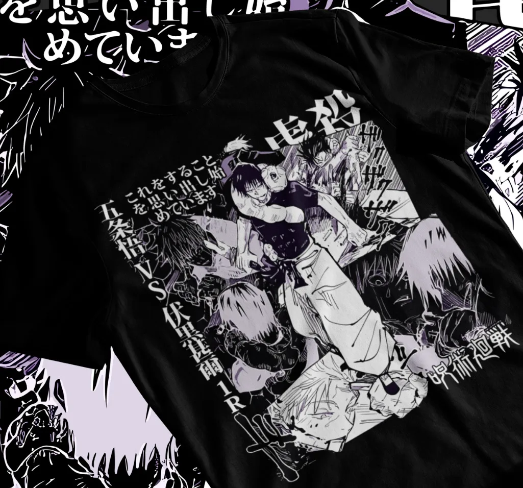Jujutsu Kaisen Fushiguro Toji T-shirt Anime Horror Black White Short Sleeve Tee
Jujutsu Kaisen Fushiguro Toji T-shirt Anime Horror Black White Short Sleeve Tee