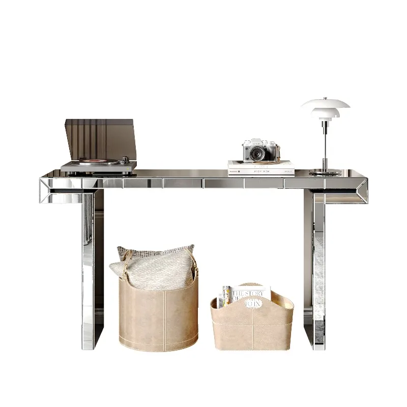 60 Inches Luxury Full-Length Mirror Console Table with Fluted Tempered Glass, Entryway Mirrored Sofa Table, Light Luxury Style, Scratch-Resistant, Reinforced Packaging
60 Inches Luxury Full-Length Mirror Console Table with Fluted Tempered Glass, Entryway Mirrored Sofa Table, Light Luxury Style, Scratch-Resistant, Reinforced Packaging