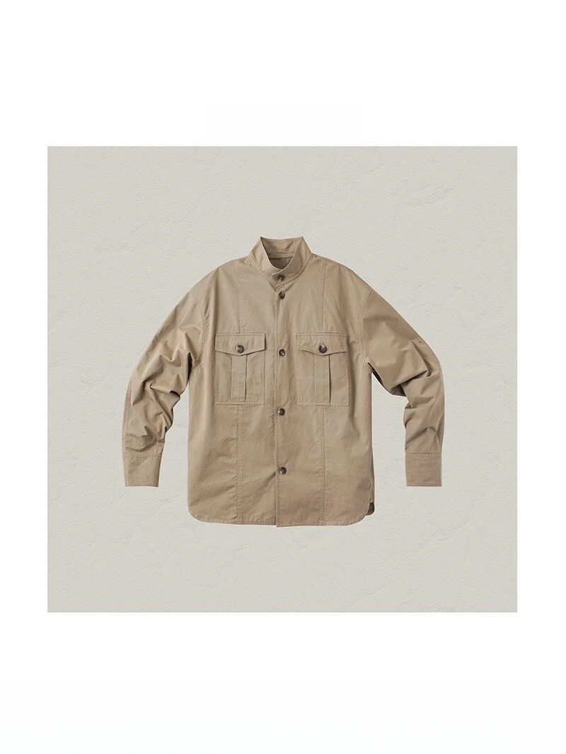 Bebeca Khaki Pure Cotton Stand Collar Workwear Jacket Women's Casual Long Sleeve Top Autumn Fashion Small Size Ladies' Clothes
Bebeca Khaki Pure Cotton Stand Collar Workwear Jacket Women's Casual Long Sleeve Top Autumn Fashion Small Size Ladies' Clothes