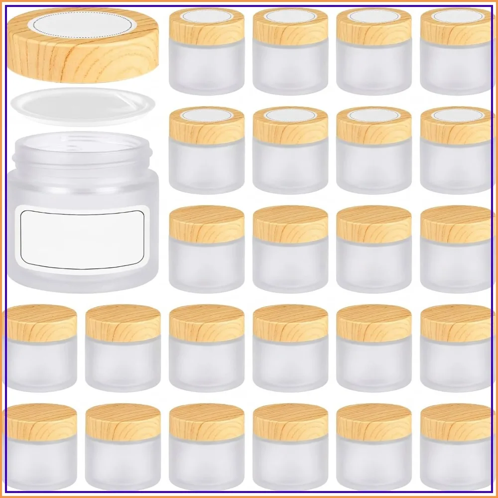 48x 2oz Glass Jars with Woodgrain Lids, Airtight & Leakproof for Cosmetics, Travel Size
48x 2oz Glass Jars with Woodgrain Lids, Airtight & Leakproof for Cosmetics, Travel Size