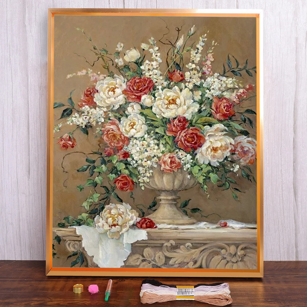 Still Life Flower Printed Canvas 11CT Cross-Stitch Embroidery Complete Kit Hobby Craft Painting Sewing Jewelry Package Needle
Still Life Flower Printed Canvas 11CT Cross-Stitch Embroidery Complete Kit Hobby Craft Painting Sewing Jewelry Package Needle