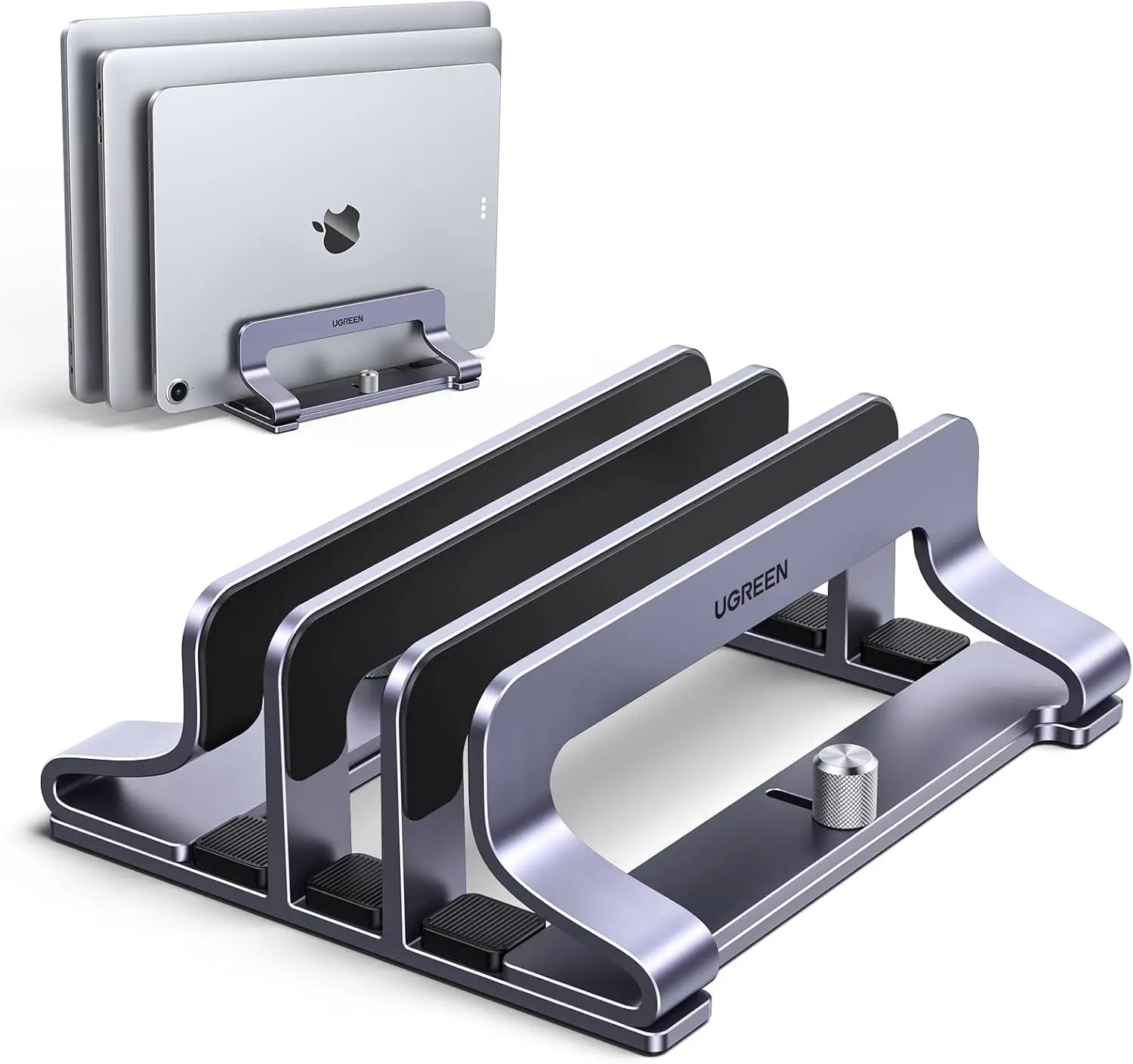Adjustable Vertical Laptop Stand Holder for Desks, Compatible with Up to 17.3 Inch Laptops, Space Gray
Adjustable Vertical Laptop Stand Holder for Desks, Compatible with Up to 17.3 Inch Laptops, Space Gray