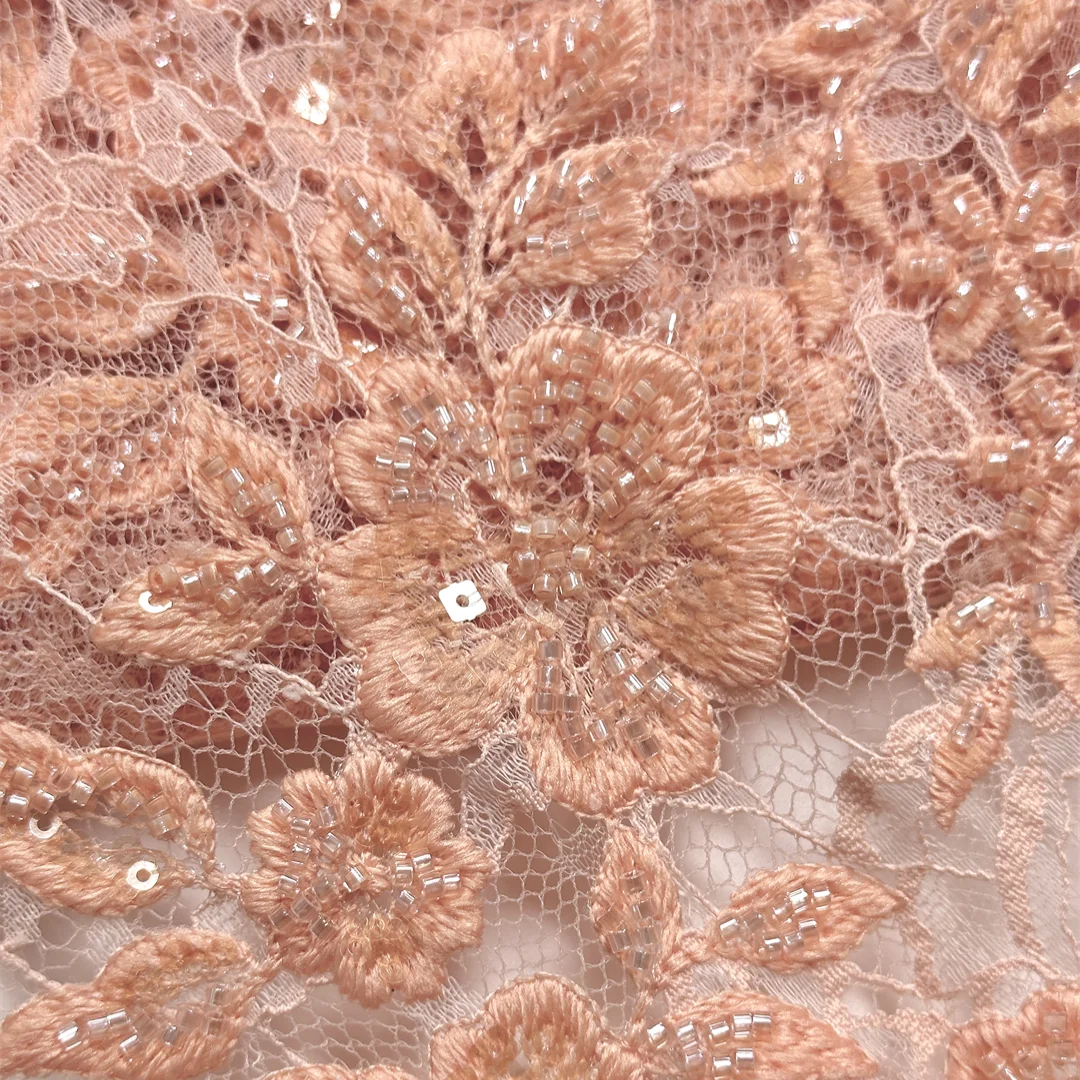 3M Elegant French Floral Embroidered Net Lace Sequins Beaded Mesh Fabric High Quality Unique Design For Party Evening Dress
3M Elegant French Floral Embroidered Net Lace Sequins Beaded Mesh Fabric High Quality Unique Design For Party Evening Dress