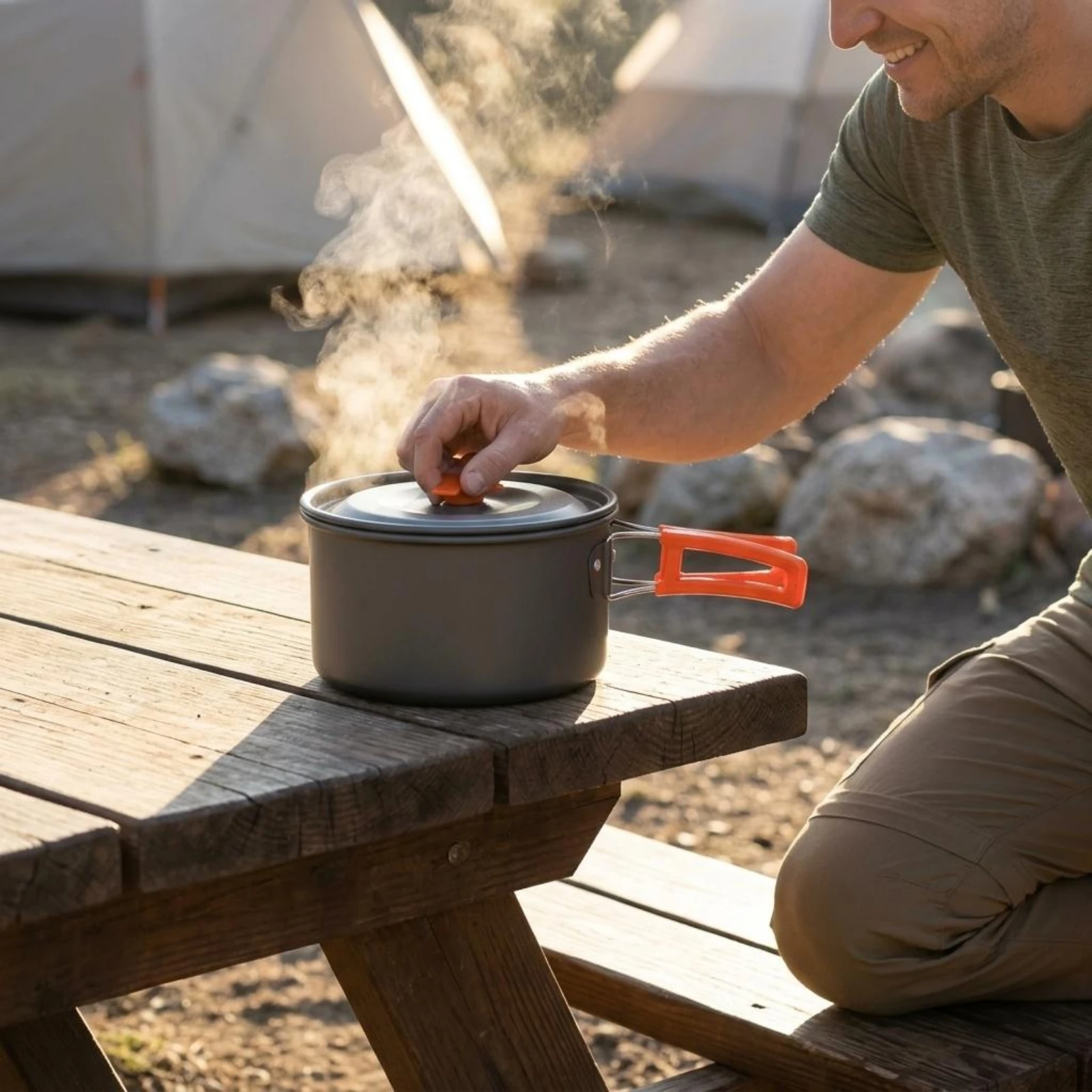 Camping Pot Set Compact Camping Pot and Pan Set Outdoor Cooking Gear Easy to Clean Hard Anodized Aluminum for Families
Camping Pot Set Compact Camping Pot and Pan Set Outdoor Cooking Gear Easy to Clean Hard Anodized Aluminum for Families