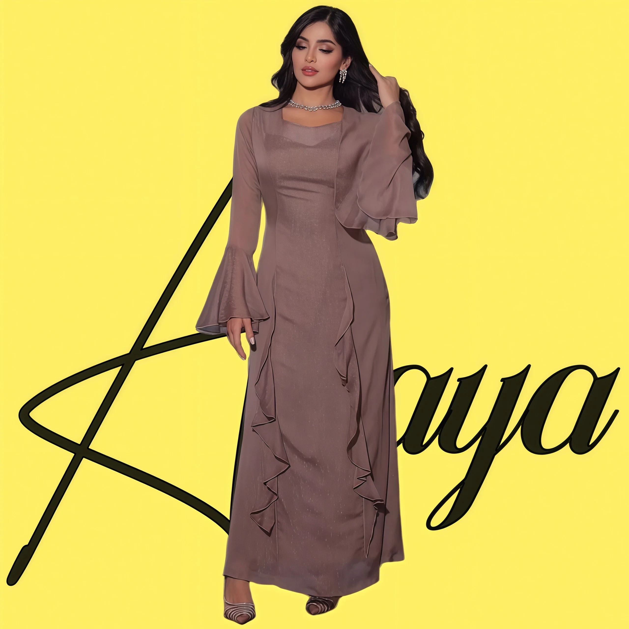 Pullover Elegant Women Long Fashion Solid Color Design Party Dresses 2025 Spring New
Pullover Elegant Women Long Fashion Solid Color Design Party Dresses 2025 Spring New