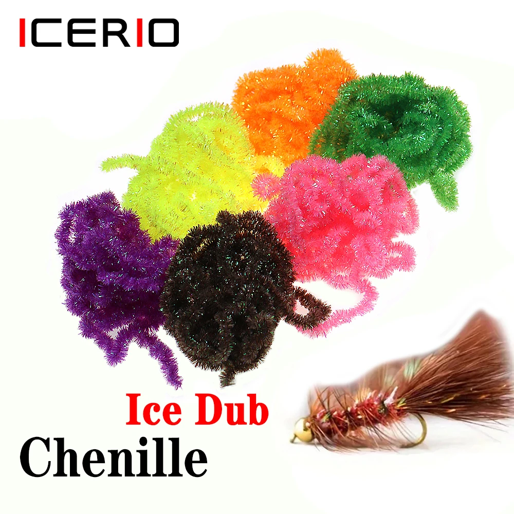 ICERIO 2meters/pack Fly Tying Materials Ice Dub Chenille Sparkly Yarn for Woolly Bugger Flashy Body Trout Fishing Fly Bait
ICERIO 2meters/pack Fly Tying Materials Ice Dub Chenille Sparkly Yarn for Woolly Bugger Flashy Body Trout Fishing Fly Bait