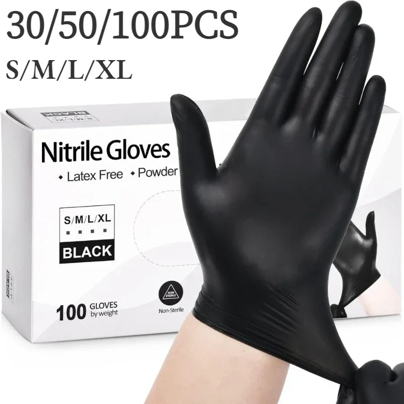 20/50/100PCS Black Nitrile Gloves Household Kitchen Bathroom Cleaning Gloves Dishwashing Nail Art Hair Dye Pets Latex Free
20/50/100PCS Black Nitrile Gloves Household Kitchen Bathroom Cleaning Gloves Dishwashing Nail Art Hair Dye Pets Latex Free