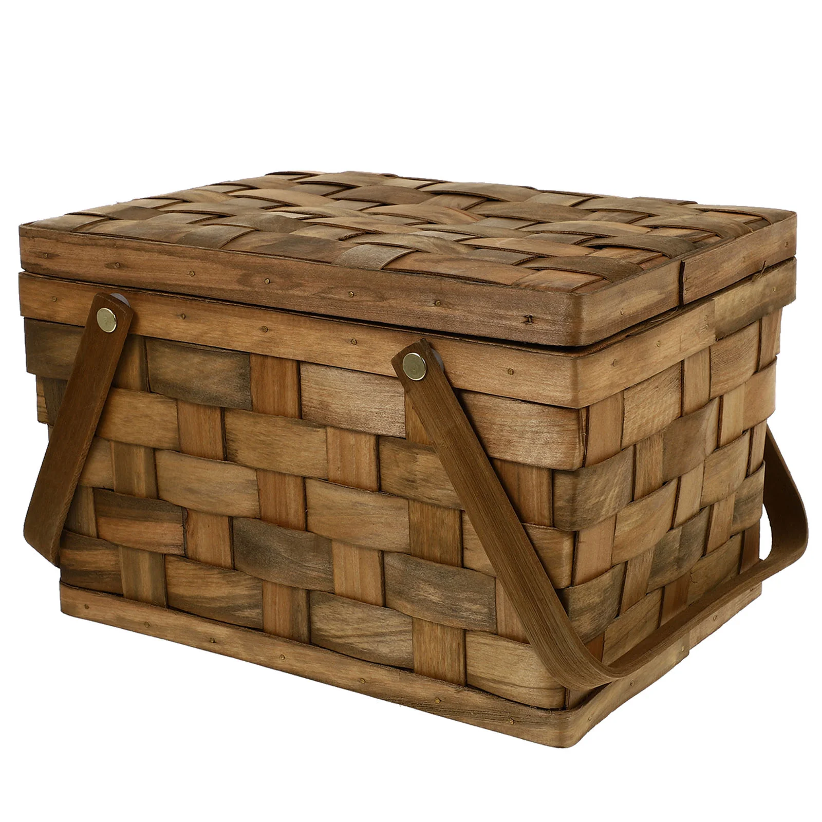 Storage Basket Woven Sundries Fruit Hand-woven Grocery Wooden Flower Arrangement Picnic Bride Portable with Lid
Storage Basket Woven Sundries Fruit Hand-woven Grocery Wooden Flower Arrangement Picnic Bride Portable with Lid