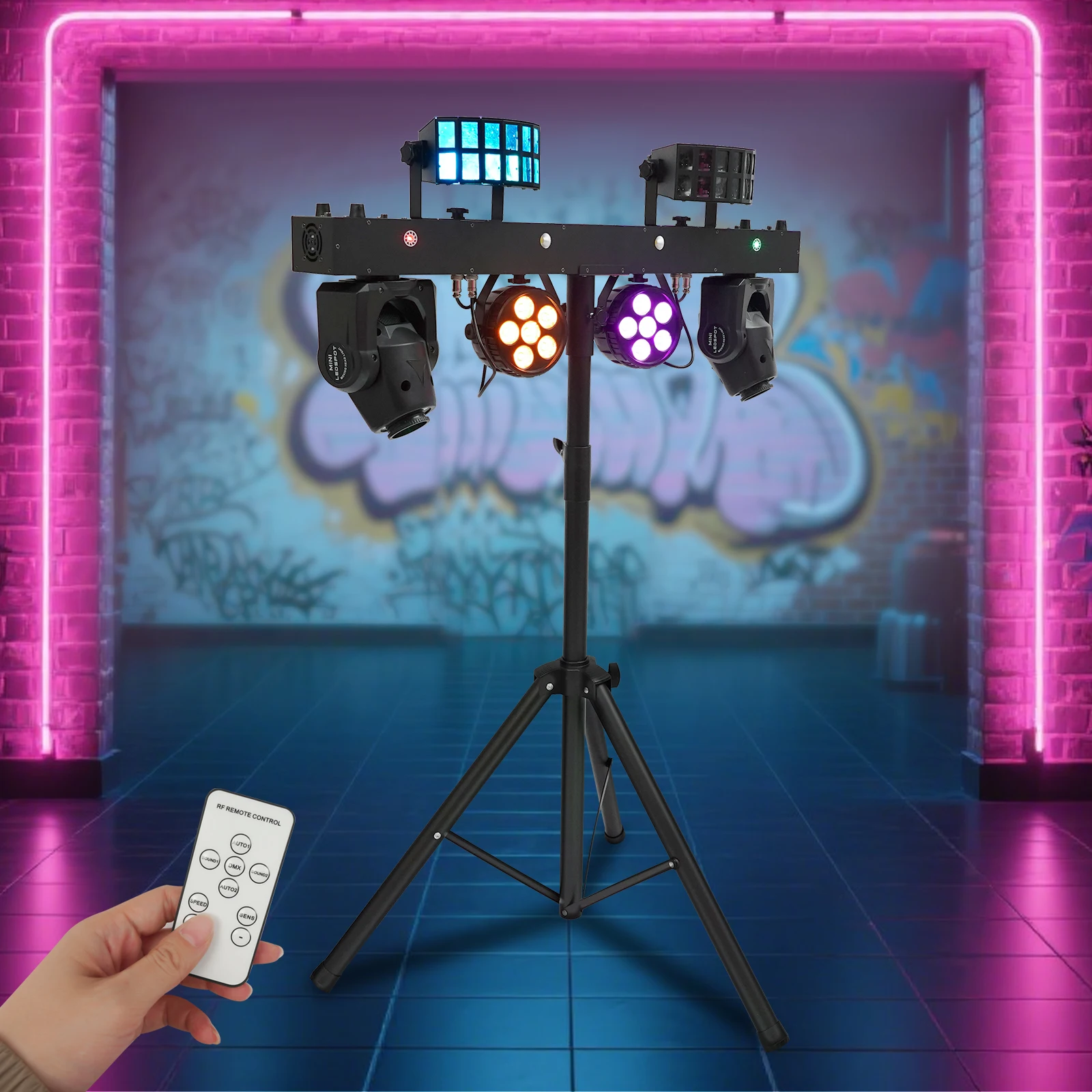 DJ Party Light with Tripod Stand, Moble Bar Light, DJ LED Light for Dance Floor, Large Party, Band Performance
DJ Party Light with Tripod Stand, Moble Bar Light, DJ LED Light for Dance Floor, Large Party, Band Performance