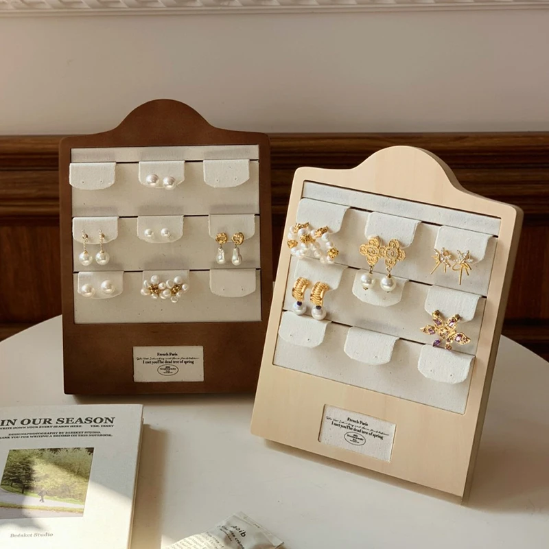 Wooden Earring Display Stand Necklace Organizer Storage Jewelry Wedding Ring Holder Portable Jeweler Tray Showcase Earrings Base
Wooden Earring Display Stand Necklace Organizer Storage Jewelry Wedding Ring Holder Portable Jeweler Tray Showcase Earrings Base