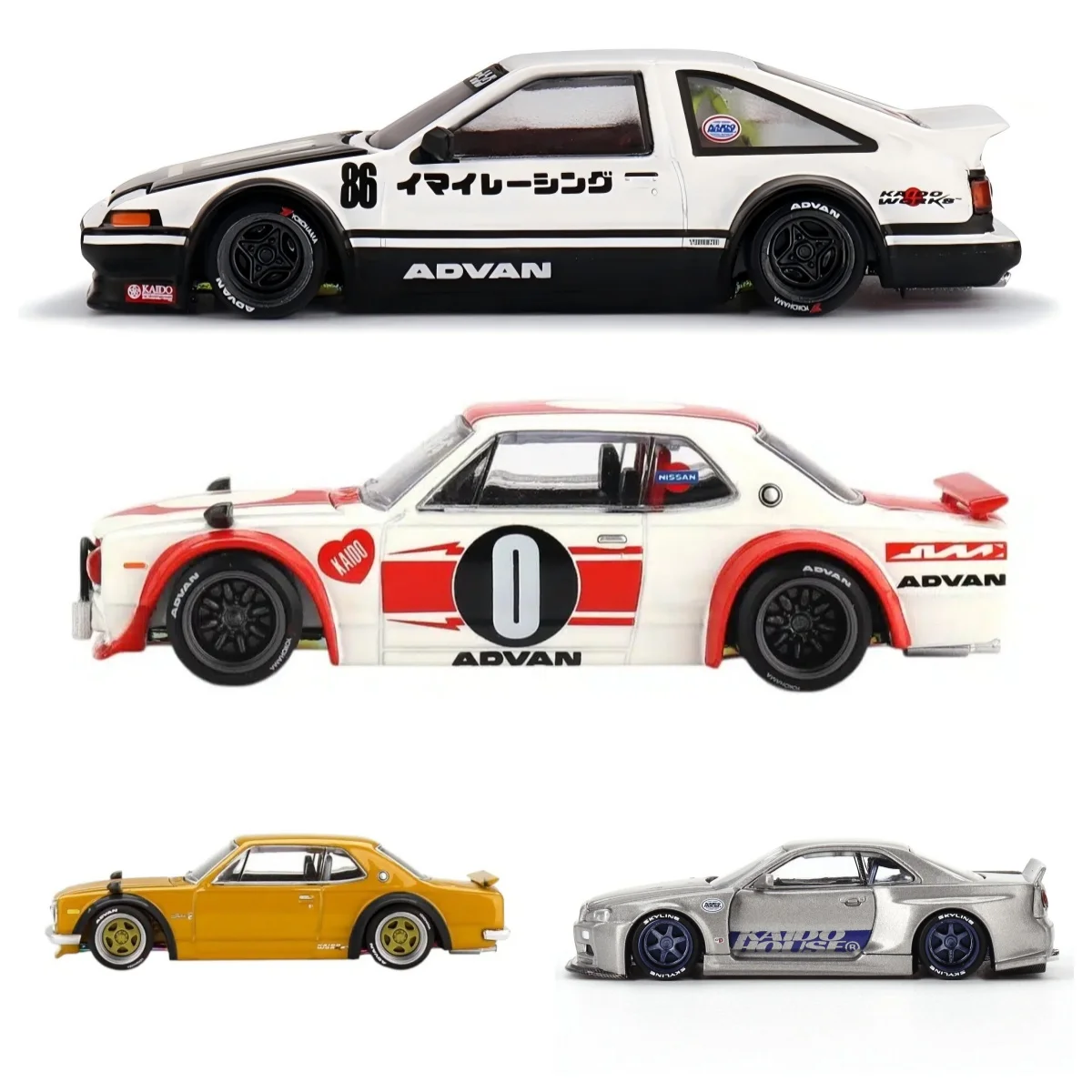 Kaido House + MINIGT 1/64 KHMG Skyline 2000 GT-R (KPGC10) Kaido Street V2 Datsun AE86 Simulation Alloy Small Scale Car
Kaido House + MINIGT 1/64 KHMG Skyline 2000 GT-R (KPGC10) Kaido Street V2 Datsun AE86 Simulation Alloy Small Scale Car