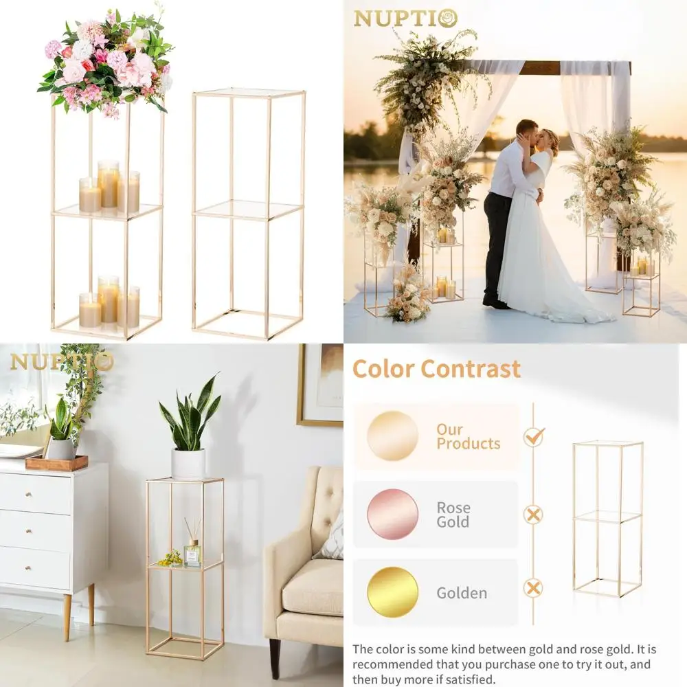 Elegant 31.5 Inch Tall Two-Layer Pedestal Stand for Wedding Centerpieces, Perfect for Party Decorations and Table Settings
Elegant 31.5 Inch Tall Two-Layer Pedestal Stand for Wedding Centerpieces, Perfect for Party Decorations and Table Settings