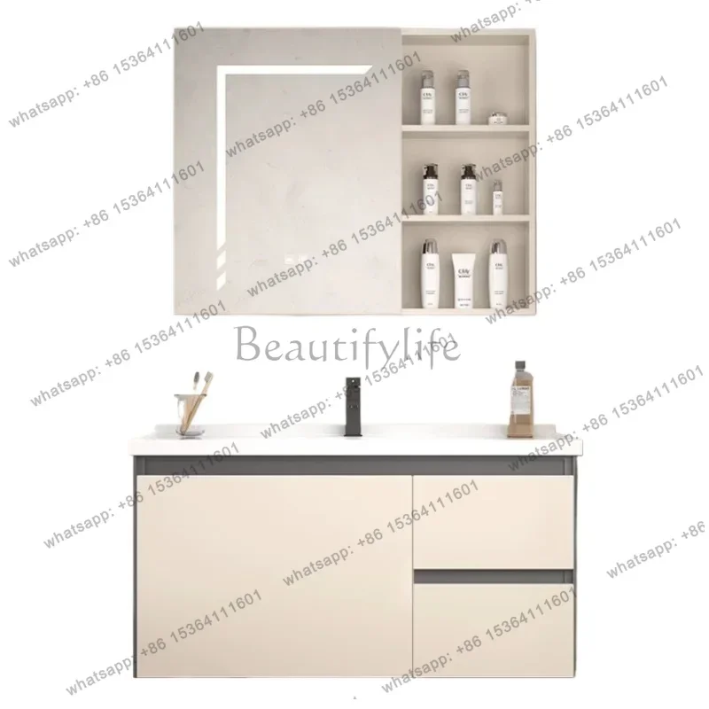 Cream Wind Bathroom Cabinet Space Aluminum Washbasin Cabinet Combination Washbasin Pool Washstand
Cream Wind Bathroom Cabinet Space Aluminum Washbasin Cabinet Combination Washbasin Pool Washstand