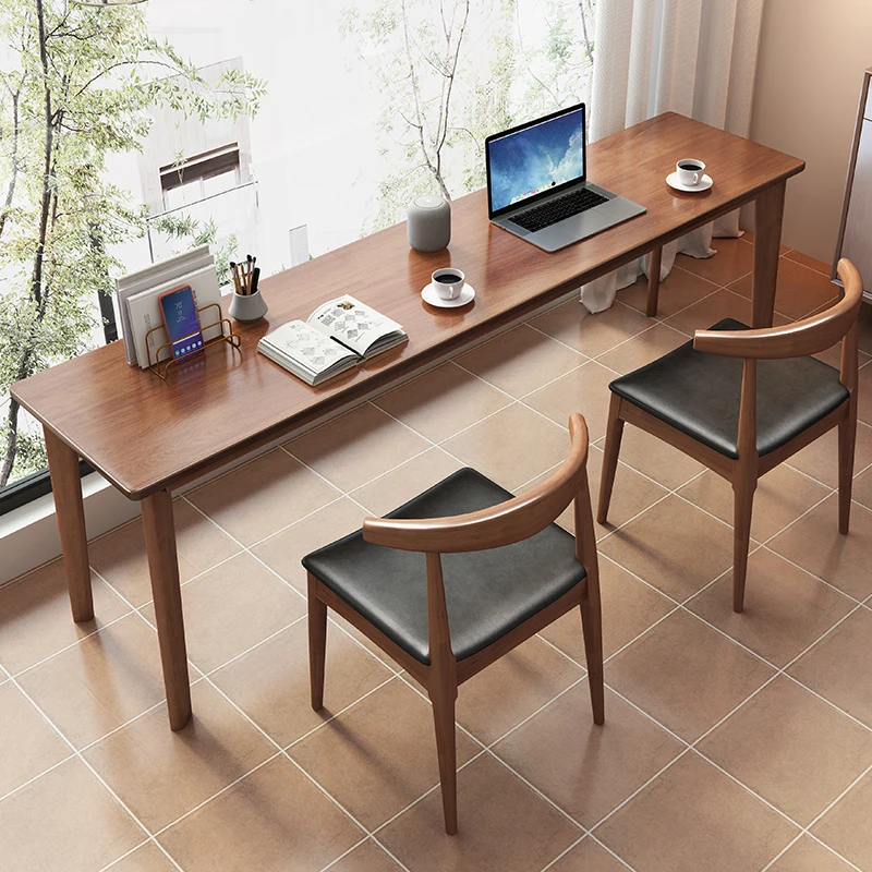 All solid wood double desk, bedroom household small apartment study table, junior high school computer table 1.8m narrow long
All solid wood double desk, bedroom household small apartment study table, junior high school computer table 1.8m narrow long