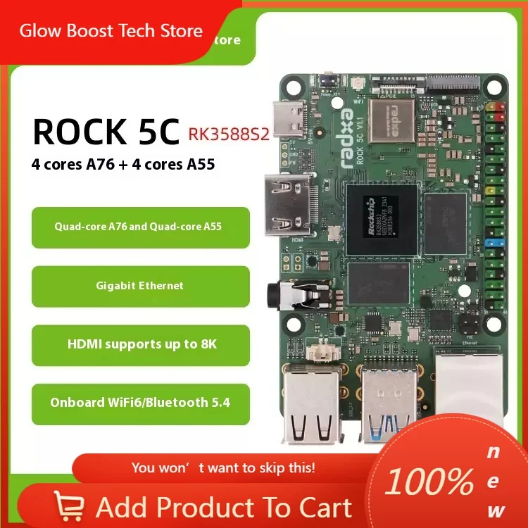 NYRadxa Development Board ROCK 5C RK3588S2/RK3582 Single Board Computers
NYRadxa Development Board ROCK 5C RK3588S2/RK3582 Single Board Computers