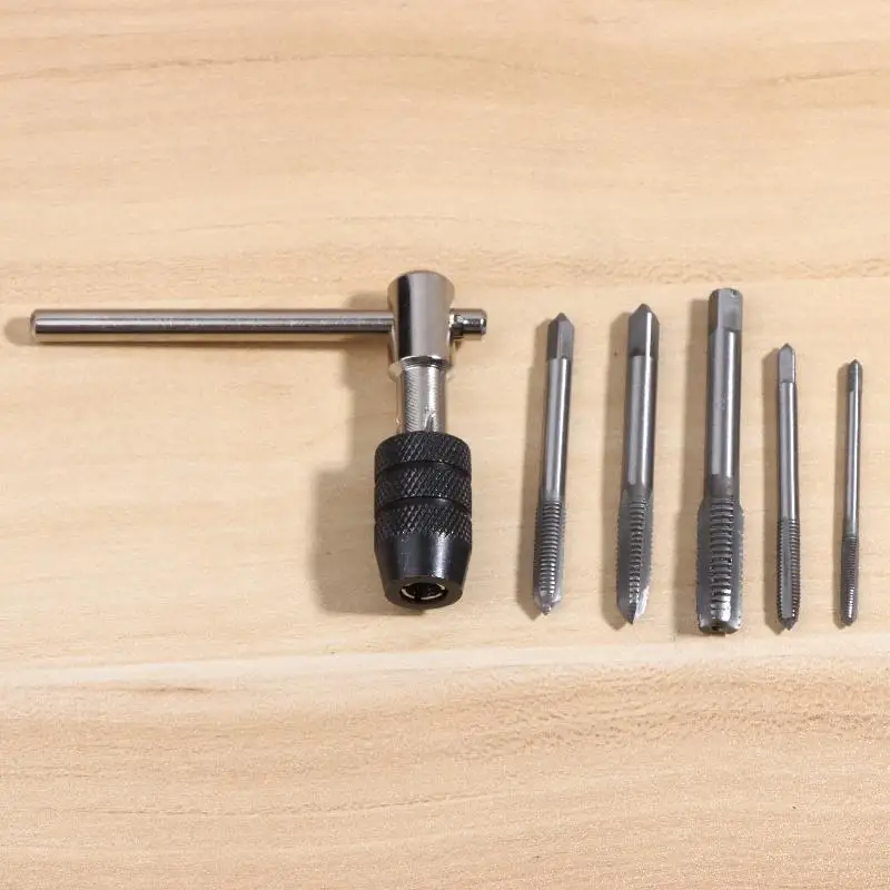 {NN72} 3-6mm T-shaped Tap Wrench 5Pcs Hand Tap M3-M8 Tapping Screwdriver Wrench Thread Tapping Hand Tool Set
{NN72} 3-6mm T-shaped Tap Wrench 5Pcs Hand Tap M3-M8 Tapping Screwdriver Wrench Thread Tapping Hand Tool Set