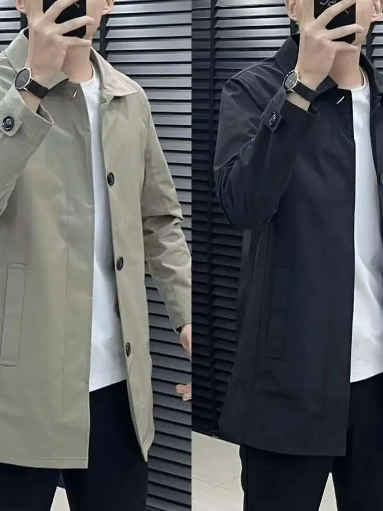 Men's Mid-Length Jaet Autumn New Busin Simple Luxury Casual Faion Top Button Polyester Fiber Stand Fit Casual Sle
Men's Mid-Length Jaet Autumn New Busin Simple Luxury Casual Faion Top Button Polyester Fiber Stand Fit Casual Sle