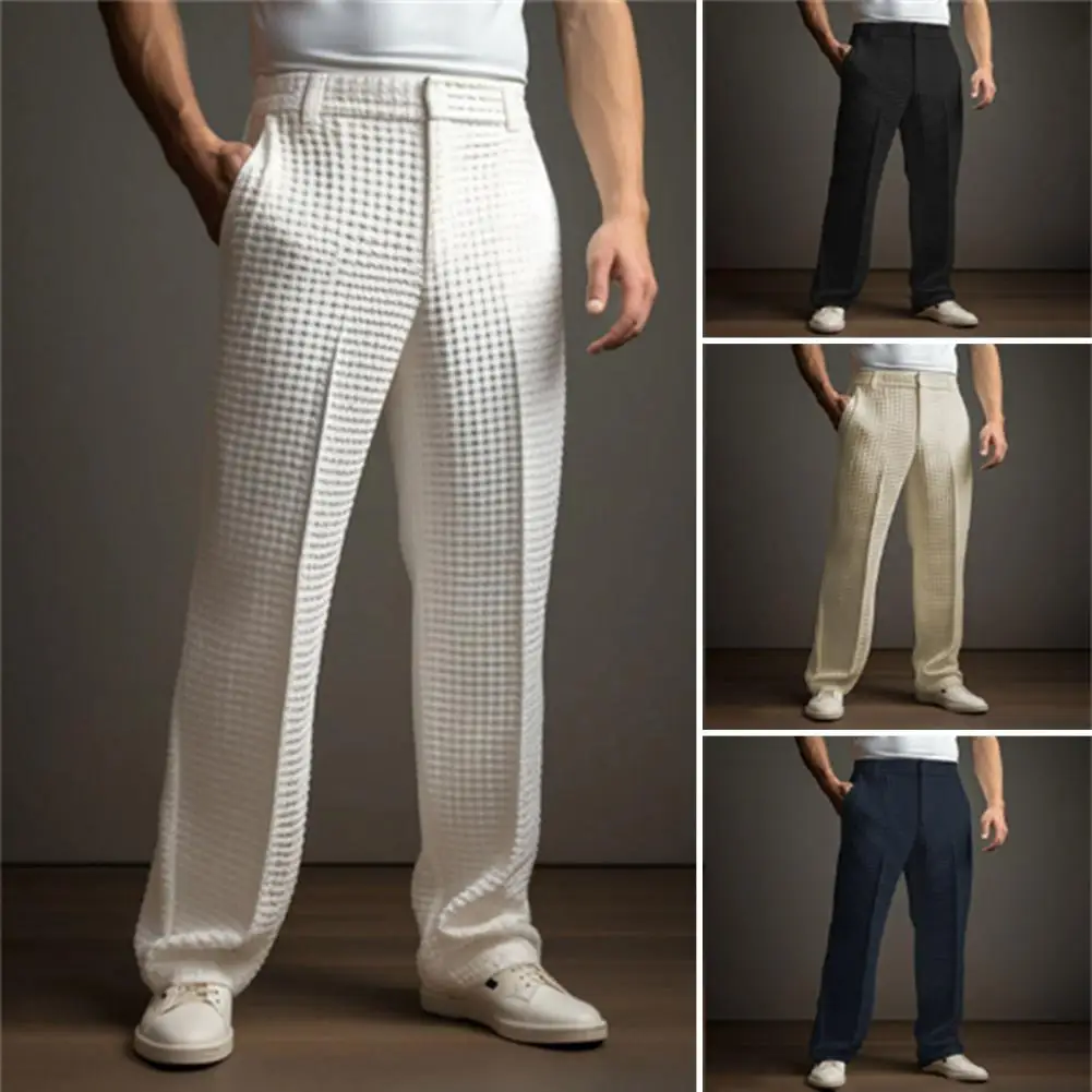 Men's Small Grid Pattern Straight-Leg Casual Pants Loose Solid Color Comfortable Long Casual Business Suit Wide Leg Trousers
Men's Small Grid Pattern Straight-Leg Casual Pants Loose Solid Color Comfortable Long Casual Business Suit Wide Leg Trousers