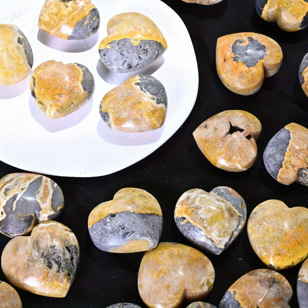1pc 10-100g Natural Bumblebee Jasper Crystal Heart Quartz Crystal Stone Home Decor Gift Love Shape, Meditation Stone
1pc 10-100g Natural Bumblebee Jasper Crystal Heart Quartz Crystal Stone Home Decor Gift Love Shape, Meditation Stone