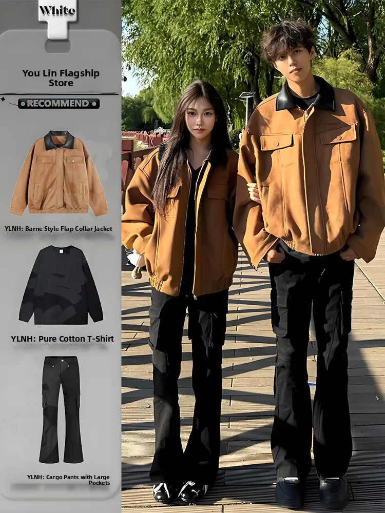 Cool ort Suede Jaet Men's Sli Set Barn Sle oulder Jaet Ootd Matching American Sle Polyester Fiber
Cool ort Suede Jaet Men's Sli Set Barn Sle oulder Jaet Ootd Matching American Sle Polyester Fiber